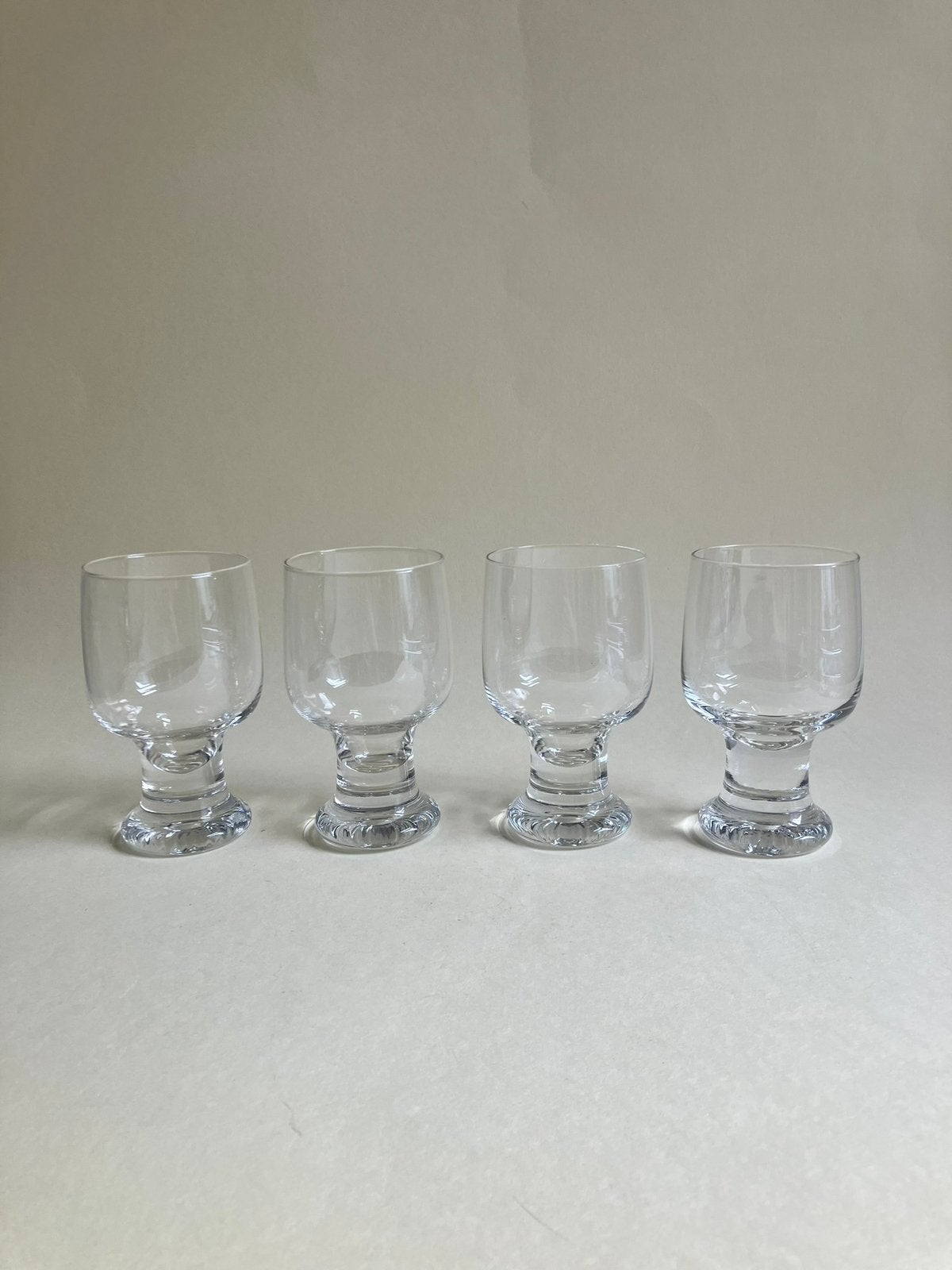 Vintage set 4 ‘Joiku’ wijnglazen Iittala, Tapio Wirkkala, Ophalen of Verzenden, Zo goed als nieuw, Overige typen