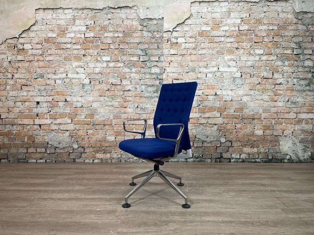 Vitra ID Trim Conference – Blauw | Antonio Citterio, Ophalen, Zo goed als nieuw, Blauw, Bureaustoel