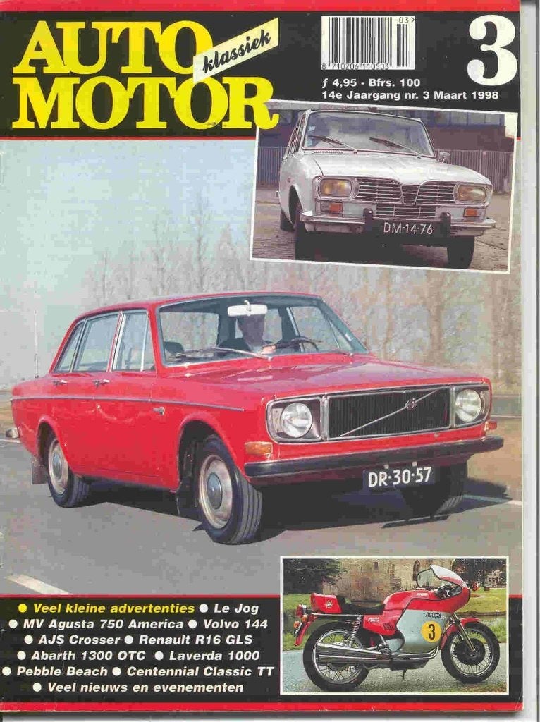 Auto Motor Klassiek 3 1998 Abarth 1300, 144, Renault 16 GL, Verzenden, Nieuw, Renault