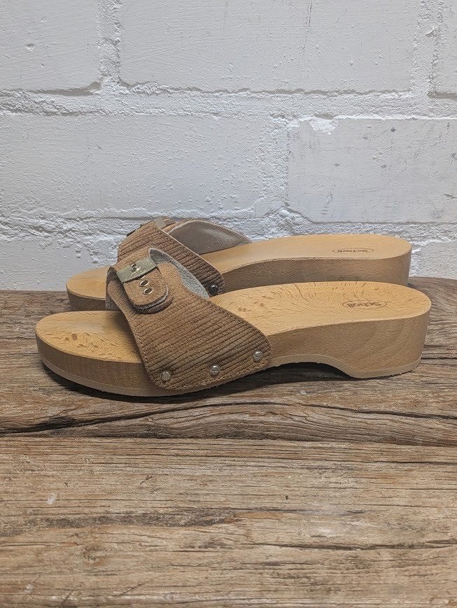 Scholl - Mooie leren klompen - sandalen maat 37 - Nieuw €109, Scholl, Bruin, Nieuw, X