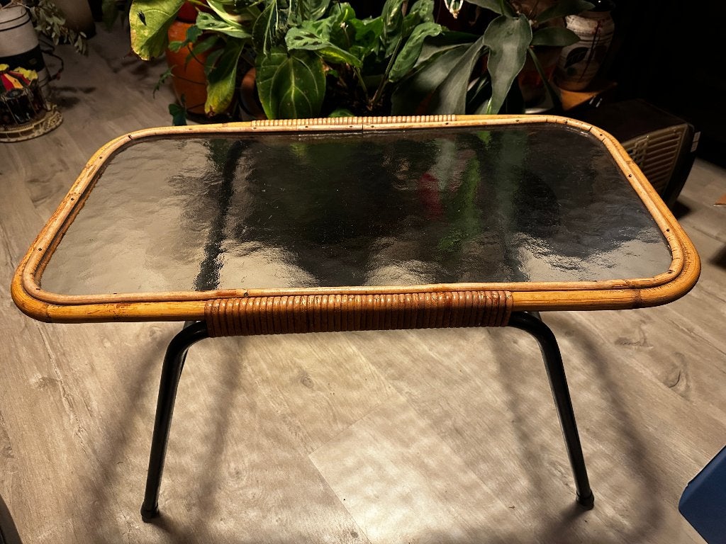 Vintage Rotan Salontafel Rohé Noordwolde - Jaren 60, Overige materialen, Gebruikt, Vintage #rotan #rohe #noordwolde #midcentury #jaren60
