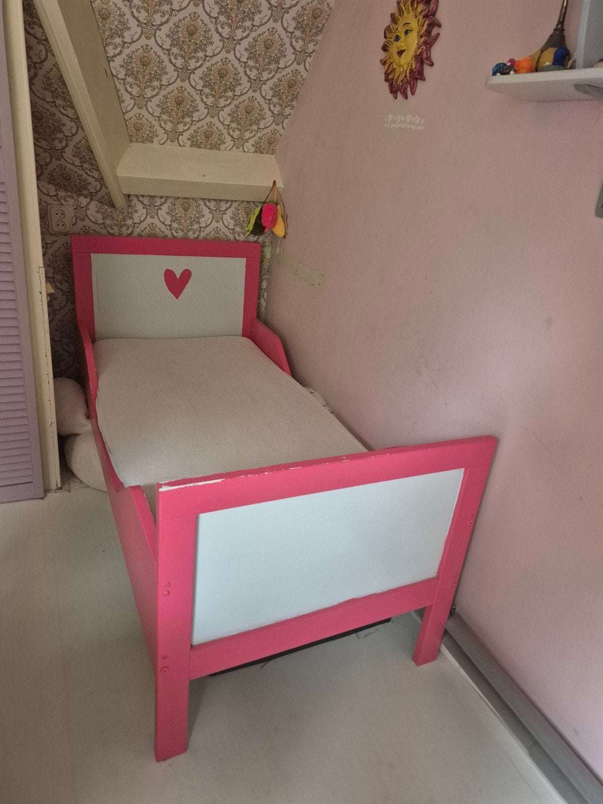 Stevig kinderbed, Kinderen en Baby's, Ophalen, Gebruikt, 70 tot 85 cm, 140 tot 160 cm