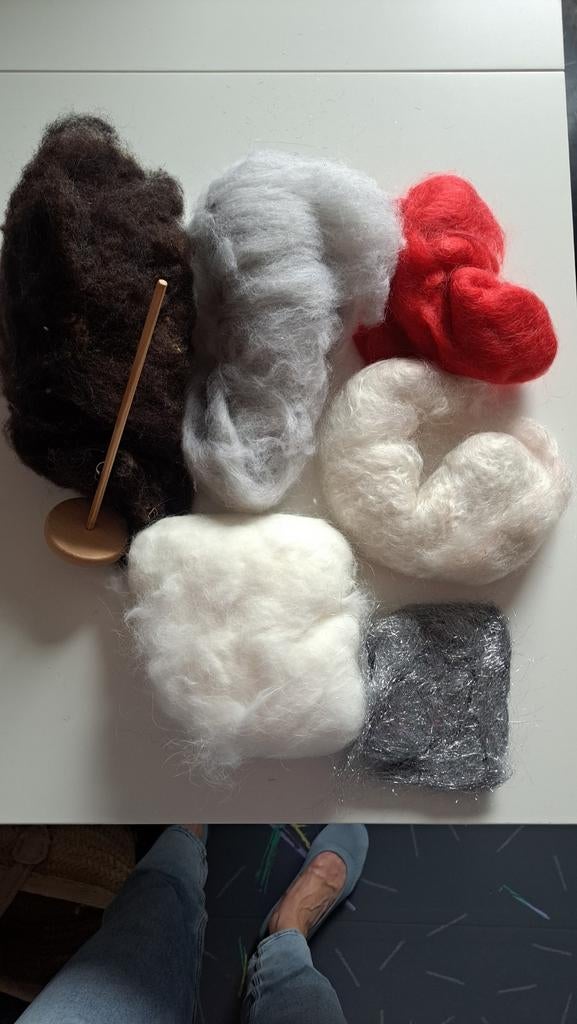 Wol en Mohair om te spinnen met Angora en zilver, Ophalen of Verzenden, Nieuw, Garen of Naald(en)