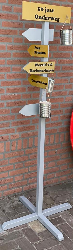 Bewegwijzeringsbord 50ste verjaardag te huur, Ophalen, Nieuw, Verjaardag