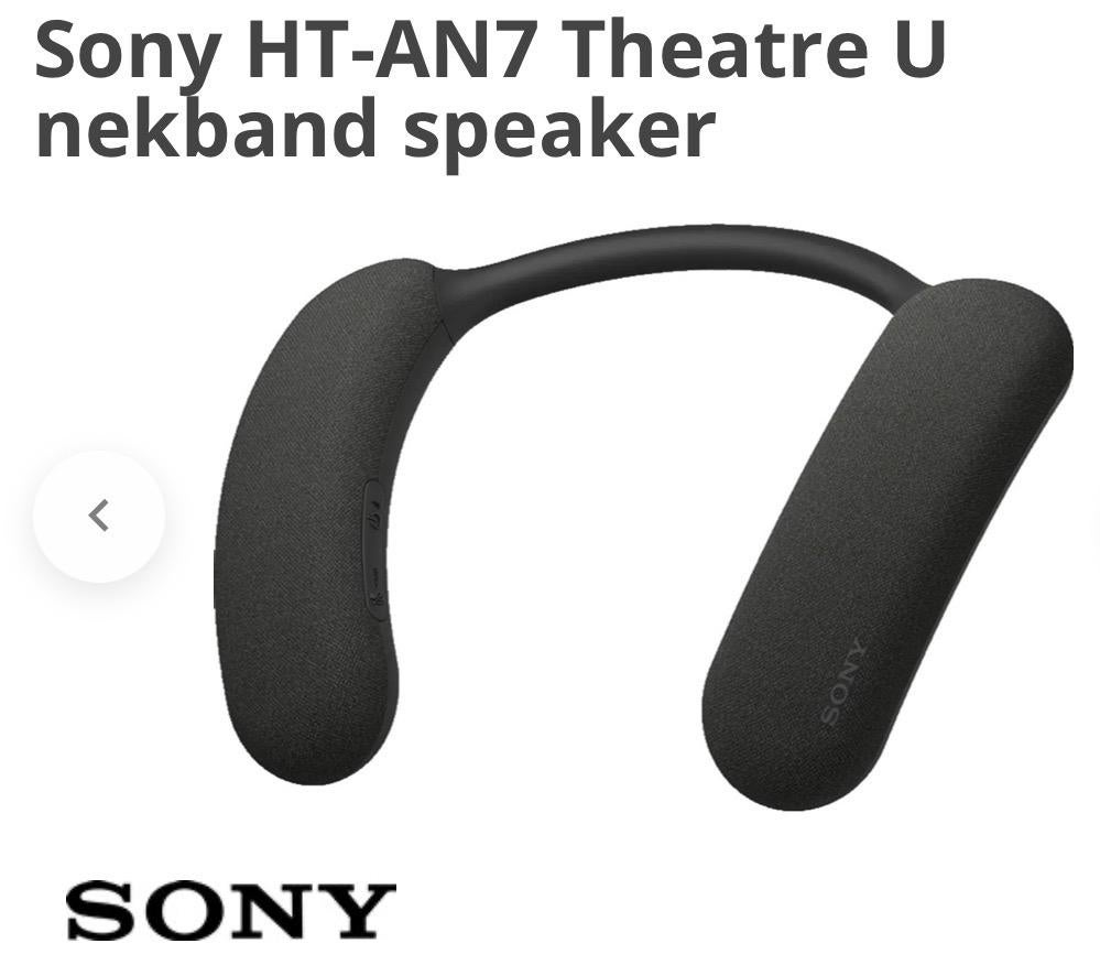 Sony HT-AN7 Theatre U nekband speaker, Ophalen of Verzenden, Zo goed als nieuw, Sony, Draadloos
