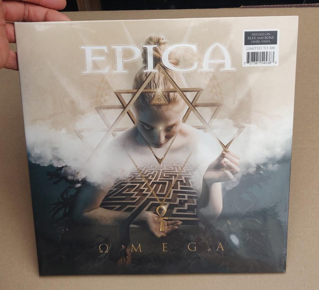 Lp epica omega beer and bone swirl vinyl, Cd's en Dvd's, Ophalen of Verzenden, Nieuw in verpakking