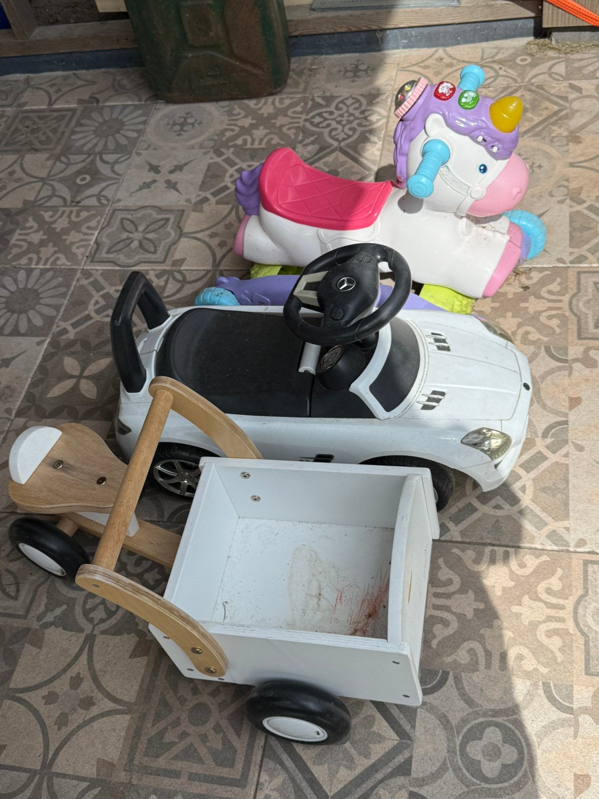Loopwagen auto en unicorn vtech, Ophalen of Verzenden, Zo goed als nieuw