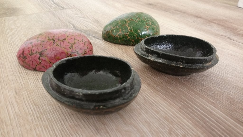 Prachtige unieke eieren met print. Roze groen ei uit China., Ophalen of Verzenden