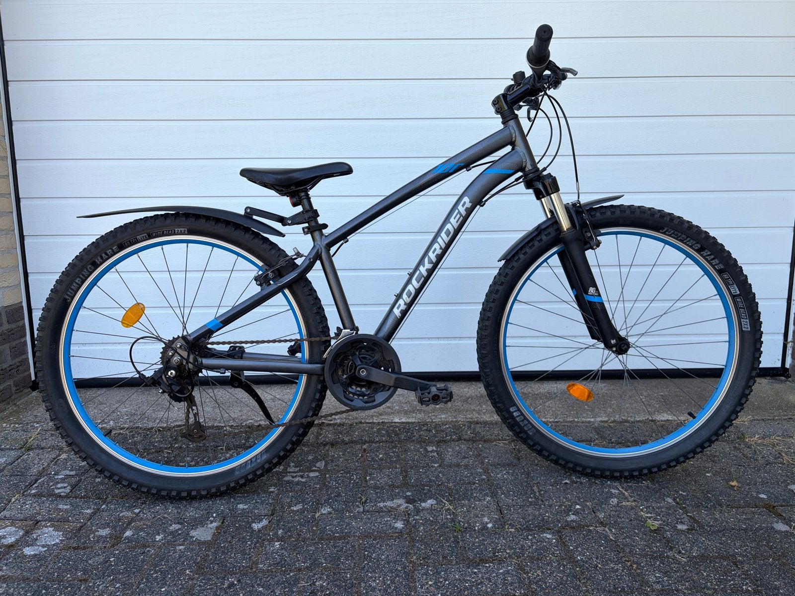 Rockrider ST100 Mountainbike - Grijs/Blauw, Minder dan 45 cm, Ophalen, Gebruikt, Overige merken
