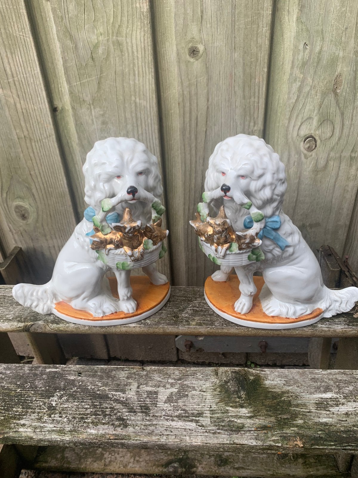 Set antieke porseleinen honden, Antiek en Kunst, Verzenden