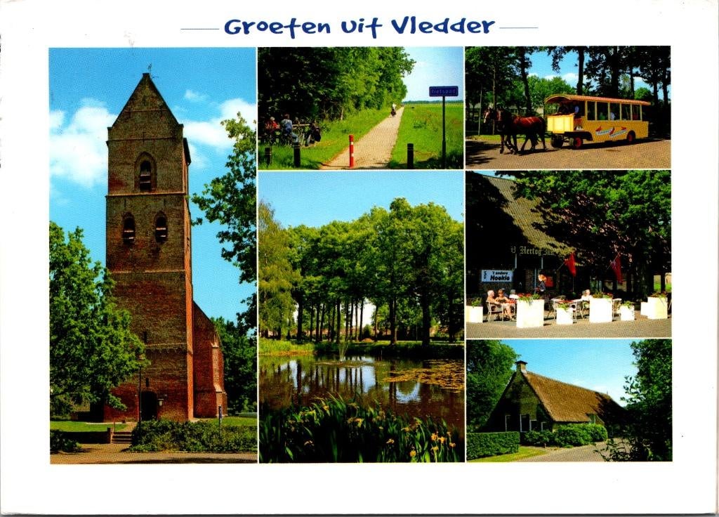 Groeten uit Vledder, Verzamelen, Ansichtkaarten | Nederland, Verzenden, 1980 tot heden, Gelopen, Drenthe