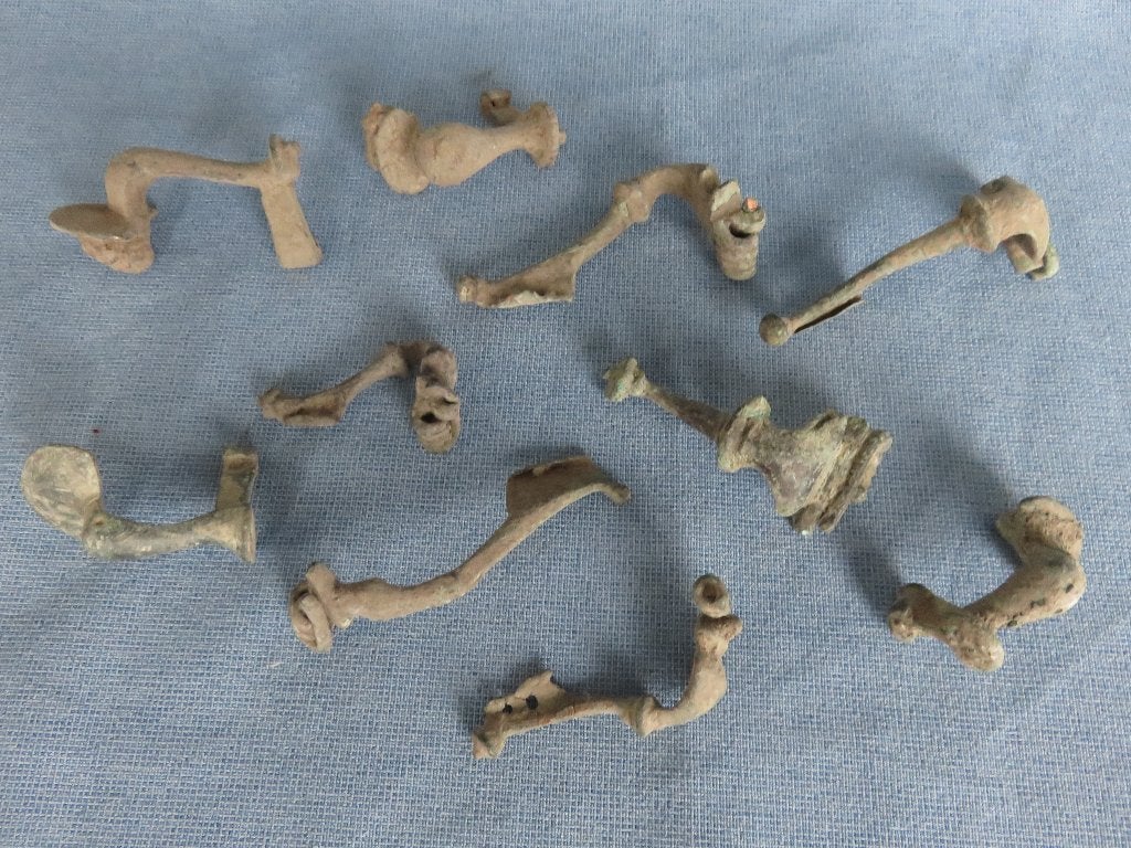 Romeinse rijk – fibulae - 3e eeuw A.D. - bodemvondsten, Ophalen of Verzenden, Brons