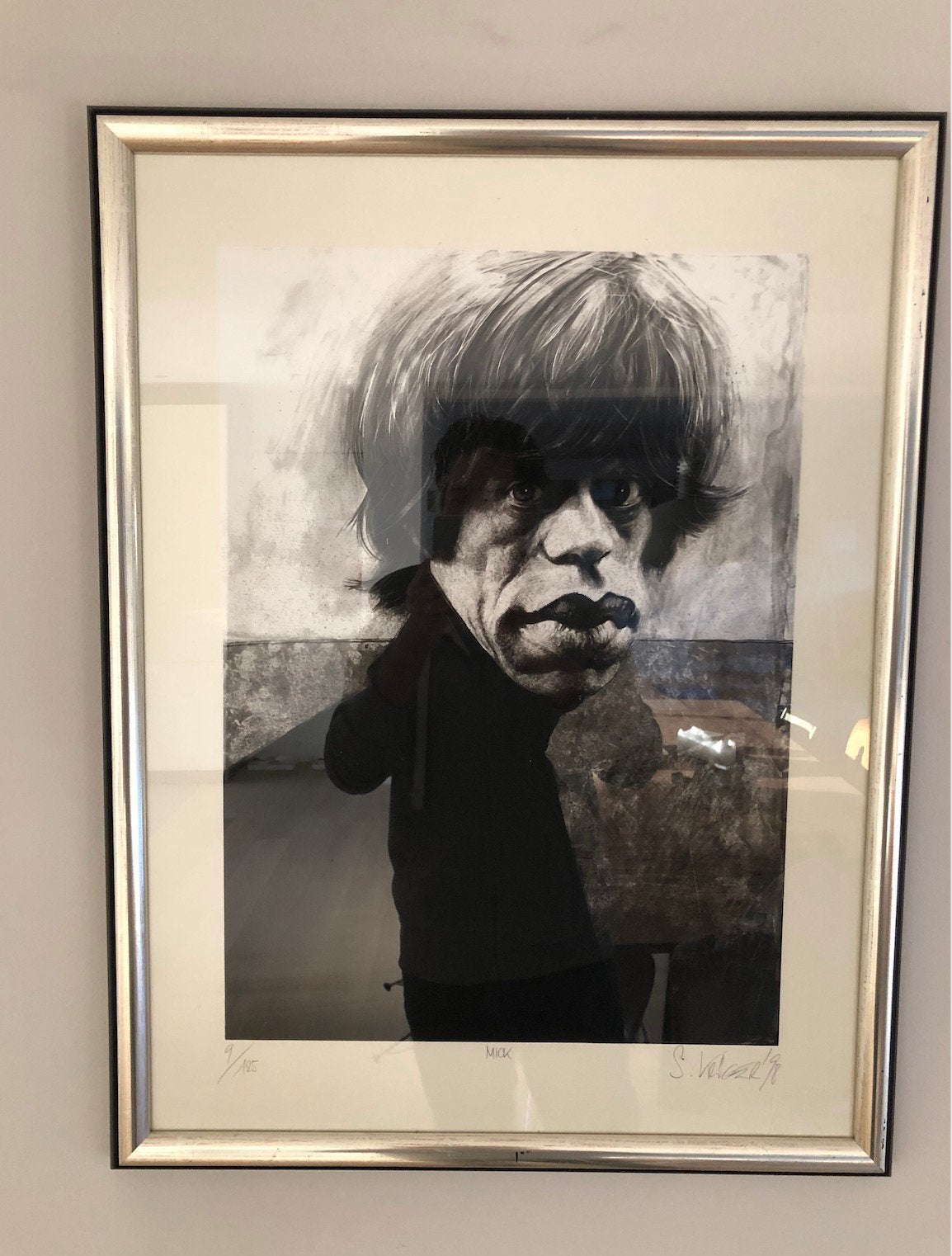 Sebastian Kruger Mick Jagger painting krüger, Antiek en Kunst, Ophalen of Verzenden