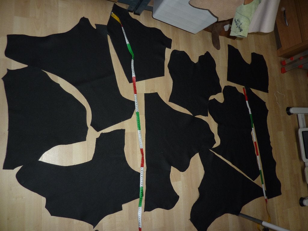 Zwart mooie resten soepel echt leer rundleer, Hobby en Vrije tijd, Stoffen en Lappen, Verzenden, Zwart, Leer of Kunstleer, Nieuw
