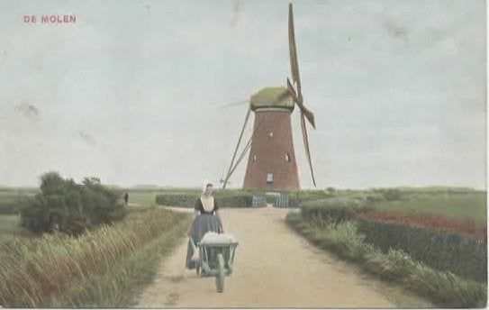Zeeland 1 klederdracht molen kruiwagen, Verzenden, Voor 1920, Ongelopen, Zeeland