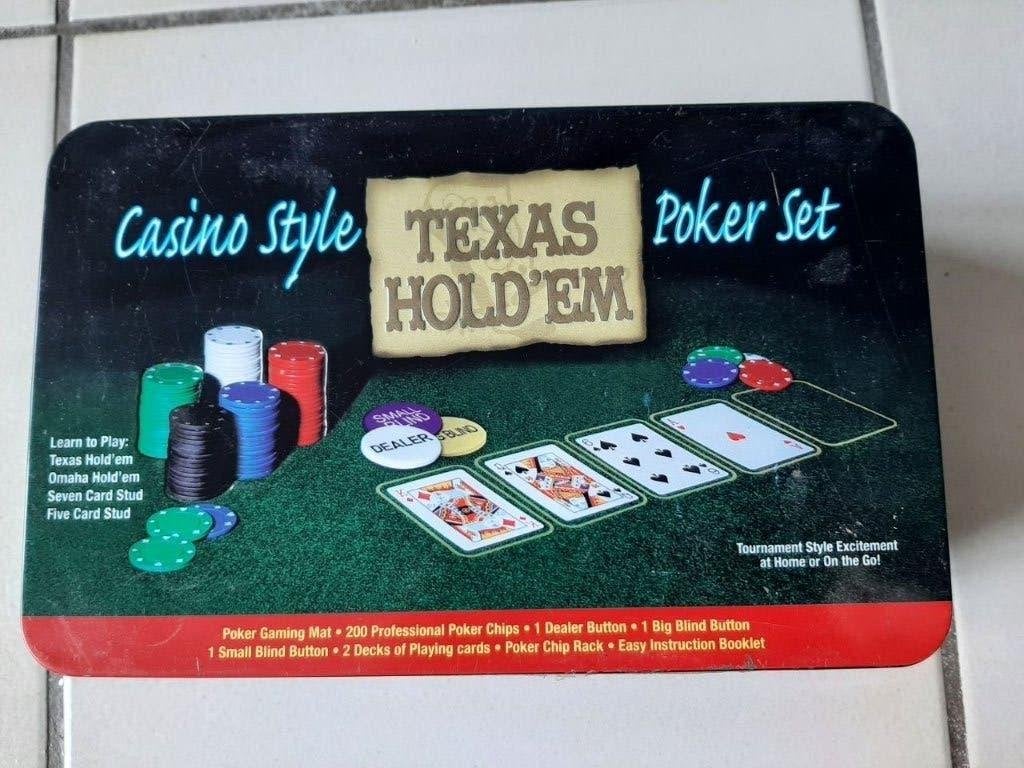 Casino Style Texas Hold'em Poker Set, Een of twee spelers, Ophalen of Verzenden, Gebruikt, Onbekend