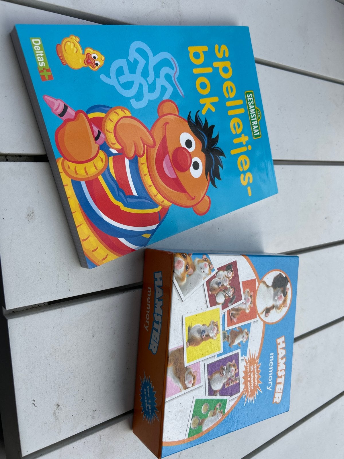 Sesamstraat Spelletjesblok en Hamster Memory, Een of twee spelers, Ophalen of Verzenden, Gebruikt