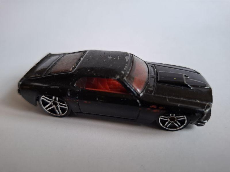 FORD Mustang model 1969 Hot Wheels zwart Malaysia 3 inch, Ophalen of Verzenden, Gebruikt, Auto