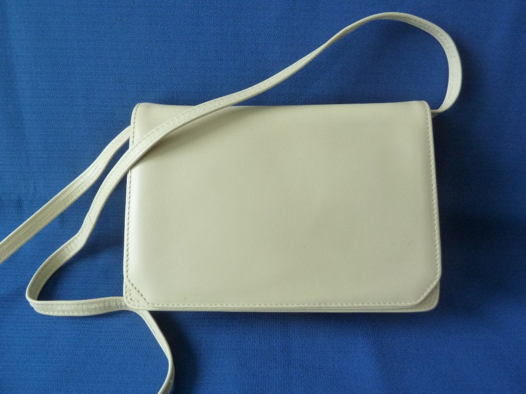 La Moda crèmekleurige leren schoudertas nieuw, Ophalen of Verzenden, Nieuw, Beige, Leer