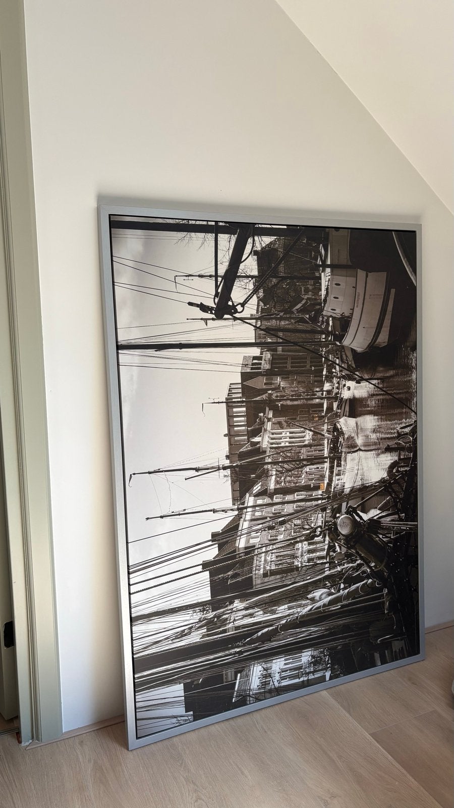 Grote zwart-wit foto van Groningen, Ophalen, Zo goed als nieuw, Foto of Poster, 75 – 100