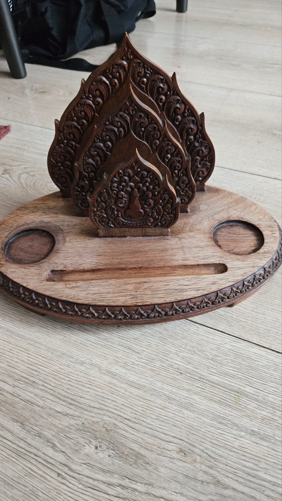 Brievenhouder houtsnijwerk vintage, Ophalen of Verzenden, Rechthoekig, Hout