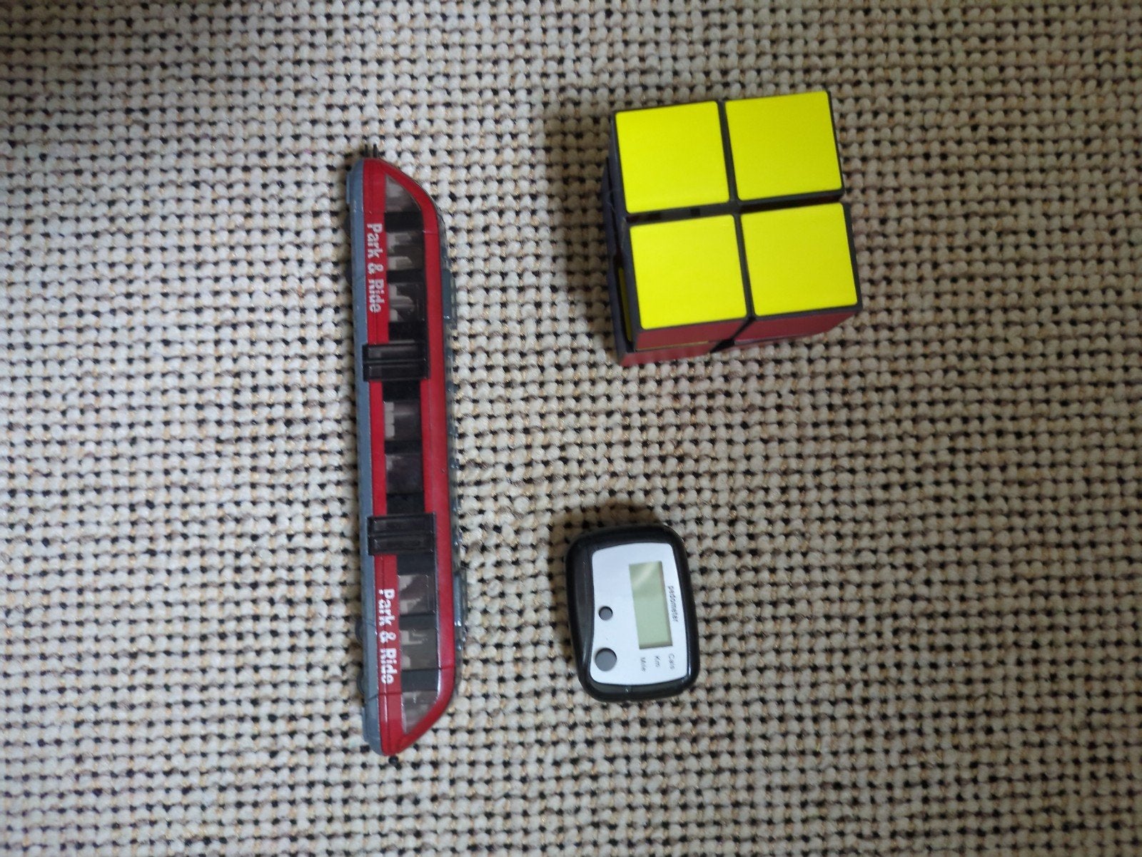 Rubiks kubus, Park & Ride trein, stappenteller, Ophalen of Verzenden, Gebruikt, Jongen of Meisje