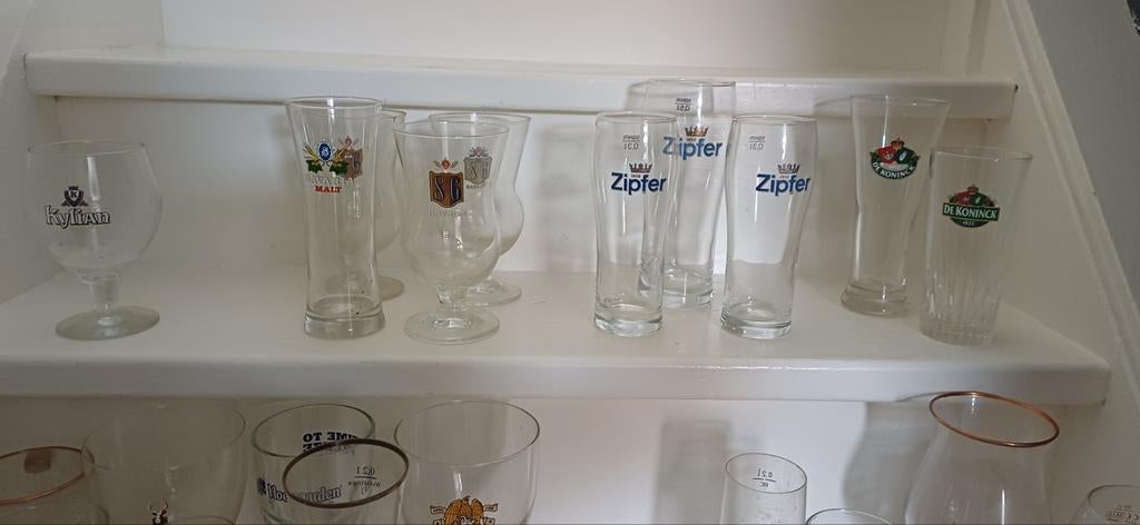 Te koop:grote verzameling originele bierglazen/brouwerijglaz, Ophalen, Gebruikt, Minder dan 500 watt