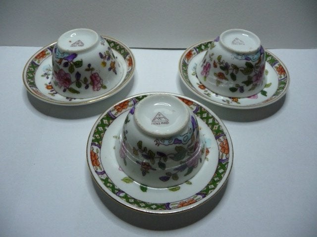 3 antieke kop en schotels Mosa PMM Holland - periode 1920, Ophalen of Verzenden