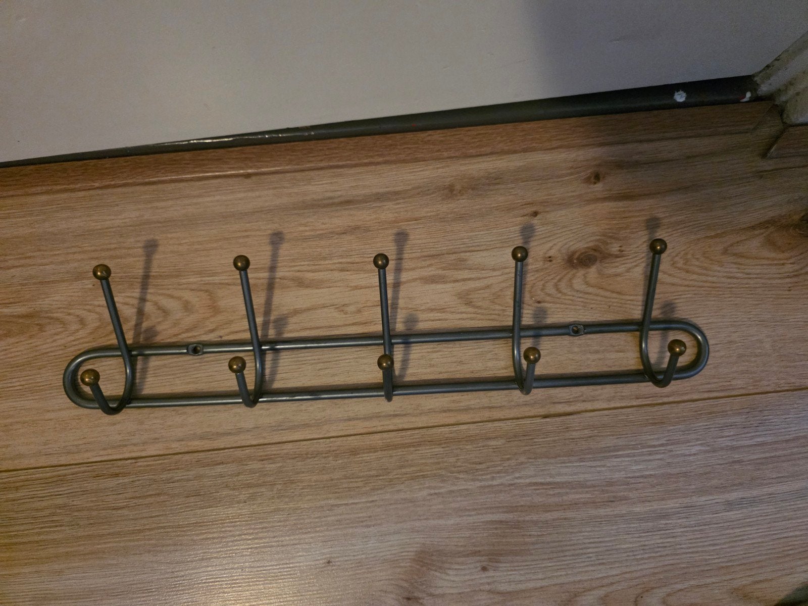 Metalen wandkapstok met 6 haken, Ophalen, Gebruikt, Metaal, Wandkapstok
