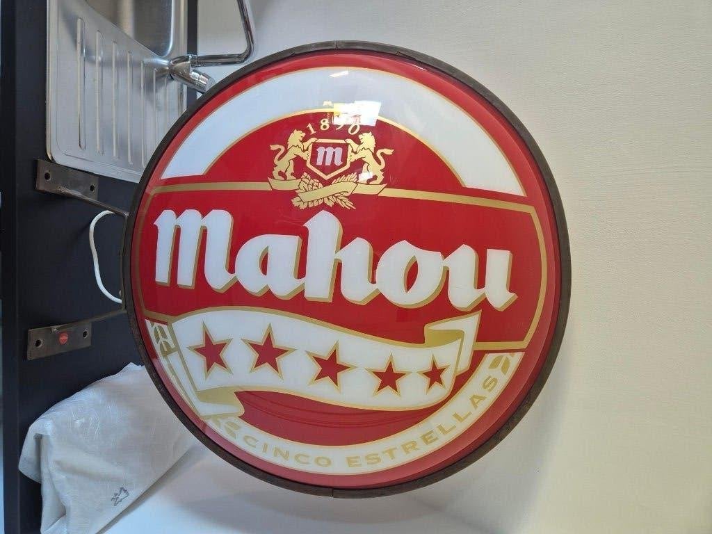 Mahou Lichtreclame, Verzamelen, Merken en Reclamevoorwerpen, Ophalen, Gebruikt, Lichtbak of (neon) lamp