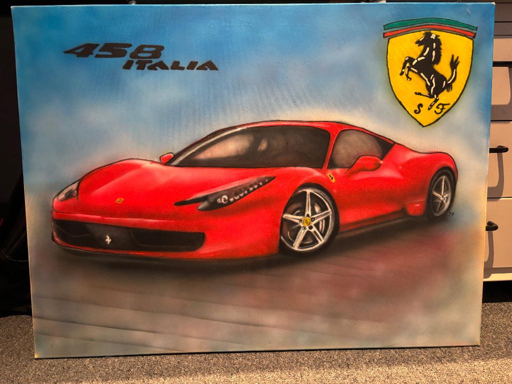 Schilderij Ferrari, Ophalen of Verzenden, Nieuw, Auto's