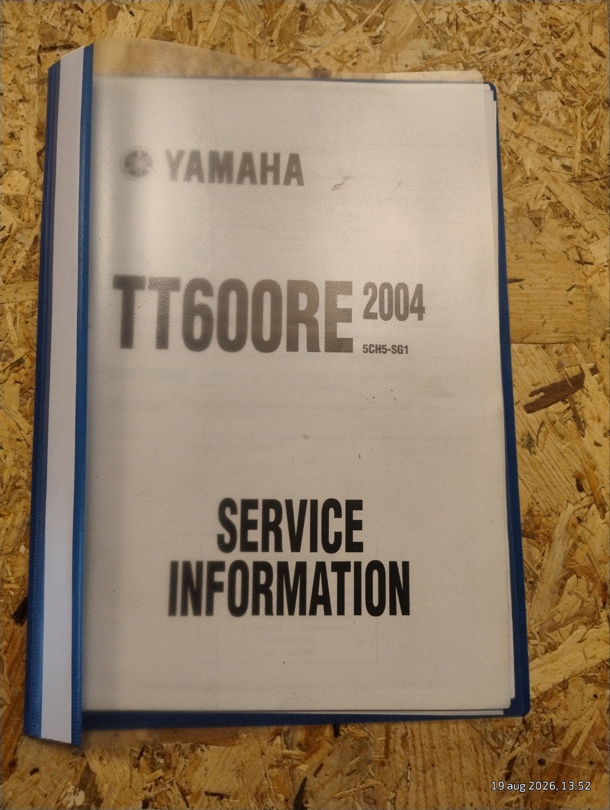 Yamaha TT600RE 2004 Service Informatie Handleiding, Verzenden, Yamaha