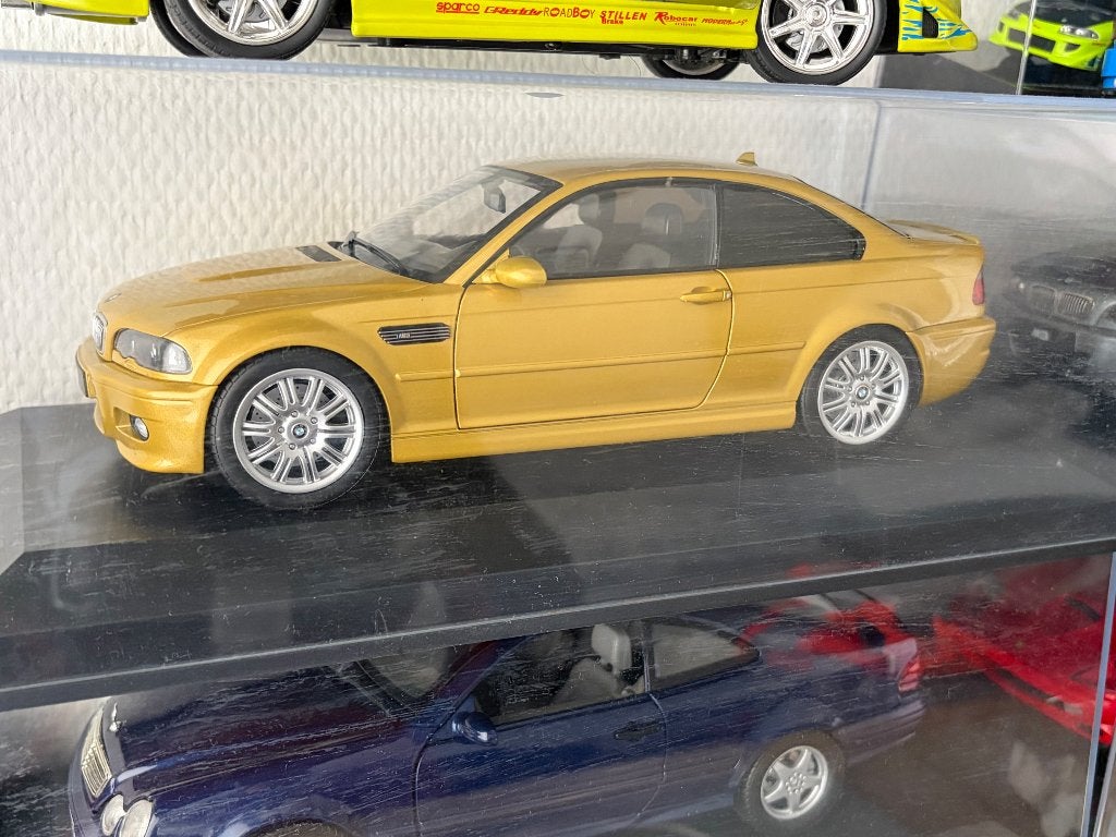 BMW M3 E46 norev 1:18 Phoenix yellow, Hobby en Vrije tijd, Ophalen of Verzenden, Nieuw, Auto, Norev