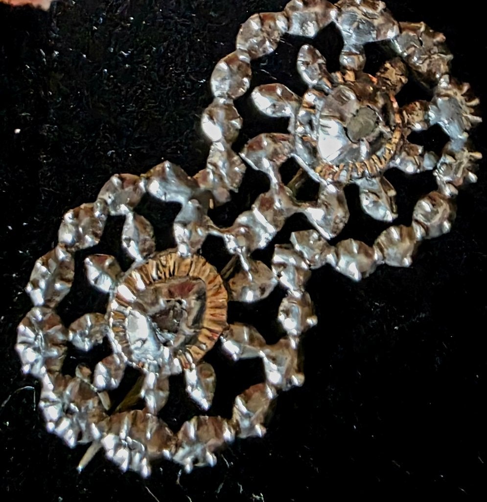 19 eeuw zilver/goud broche met diamanten, Sieraden, Tassen en Uiterlijk, Ophalen of Verzenden, Zilver, Broche, Met edelsteen