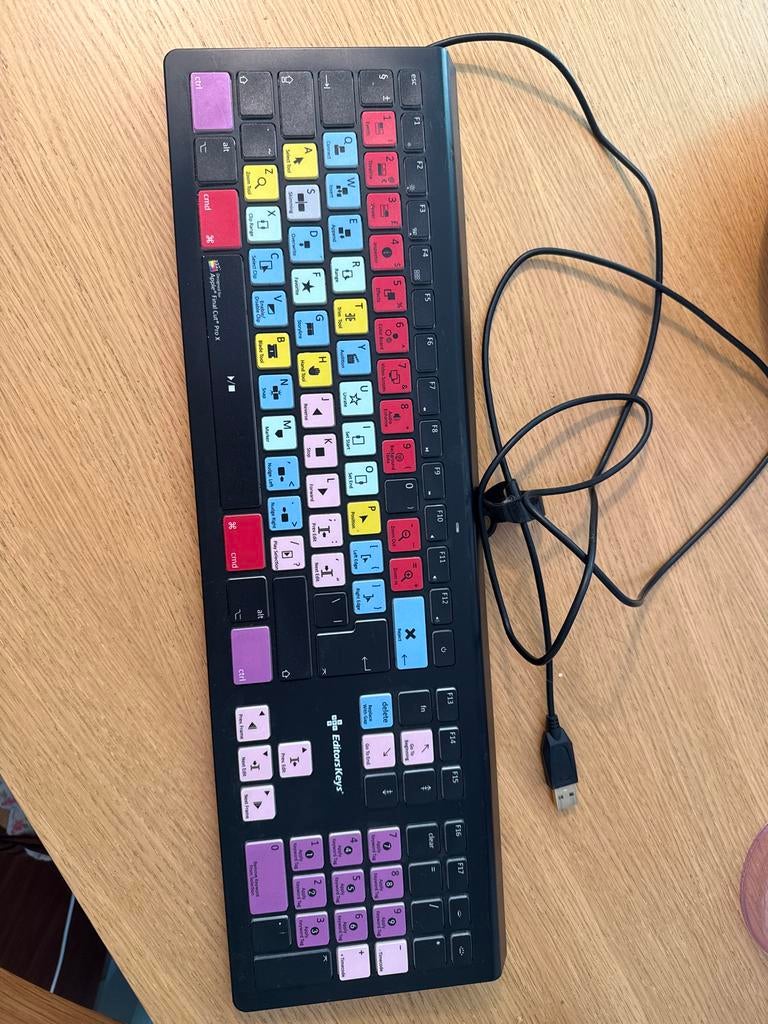 Editors Keys Toetsenbord voor Apple Final Cut Pro X, Computers en Software, Ophalen, Qwerty, Gebruikt, Bedraad