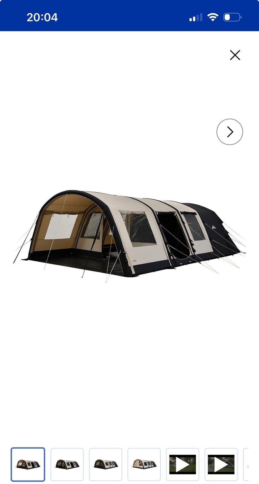 Obelink Miami 5 TC Easy air tunneltent, Caravans en Kamperen, Ophalen, Zo goed als nieuw, Tot en met 5