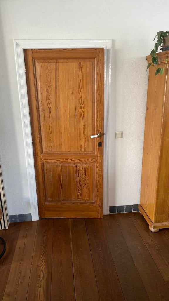 Mooi oud grenen binnendeur.Twee stuks, Doe-het-zelf en Verbouw, Ophalen, Gebruikt, 80 tot 100 cm, Binnendeur