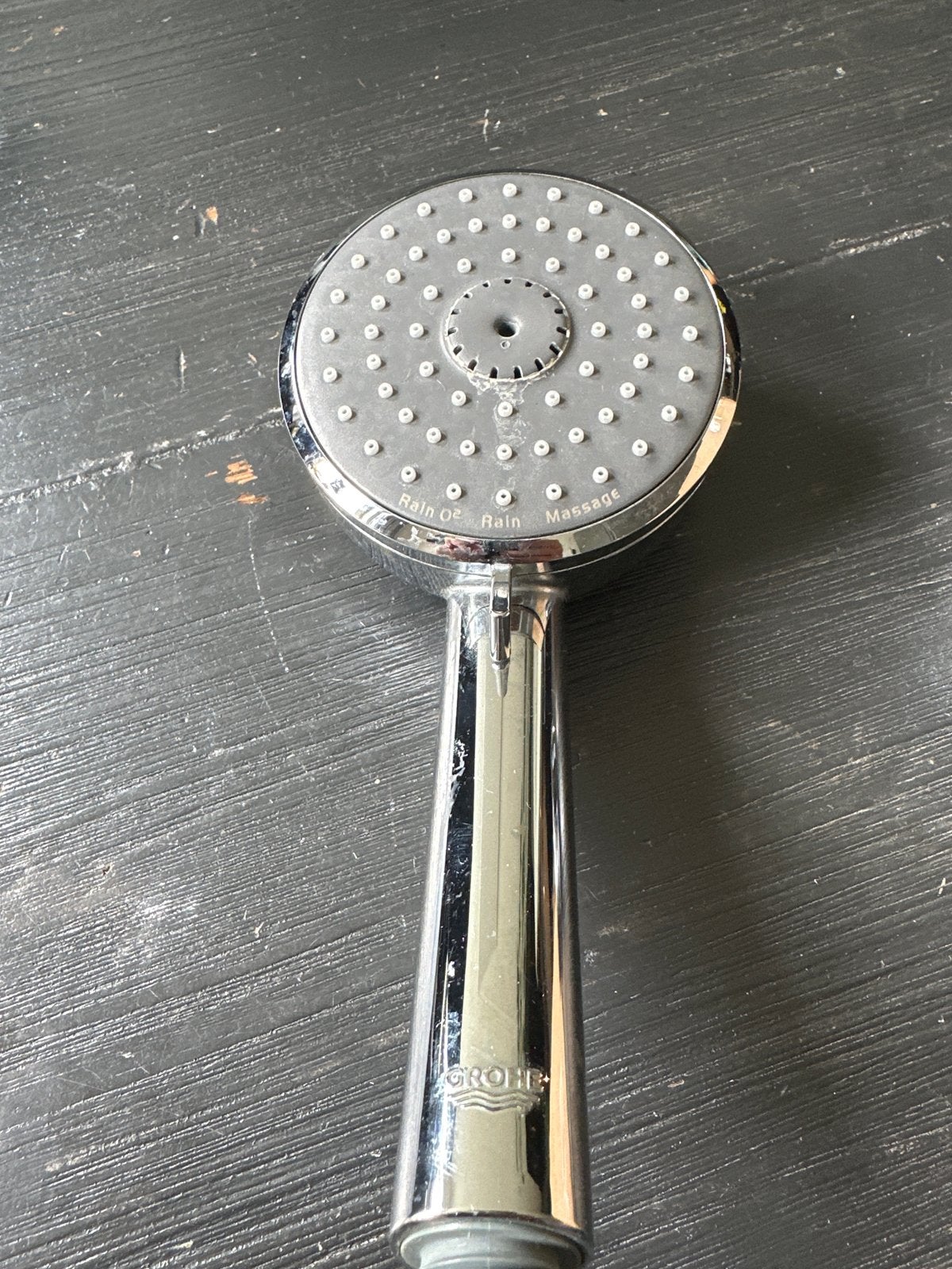 Grohe Rain Douchekop 3 standen met massage, Ø 10 cm, Ophalen of Verzenden, Gebruikt, Chroom, Douche