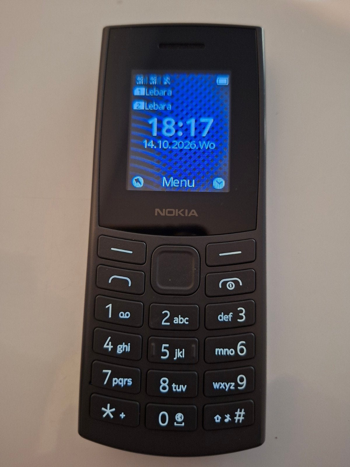 Nokia 105 op 4g netwerk, Telecommunicatie, Ophalen, Geen camera, Zwart
