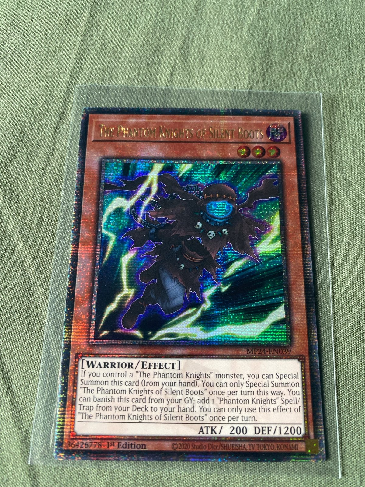 Yu-Gi-Oh! The Phantom Knights of Silent Boots MP24-EN039, Ophalen of Verzenden, Zo goed als nieuw, Losse kaart, Foil