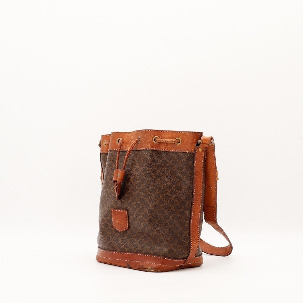 Céline Macadam 20x27,5x14 cm bucket tas, Verzenden, Gebruikt, Bruin, Overige typen