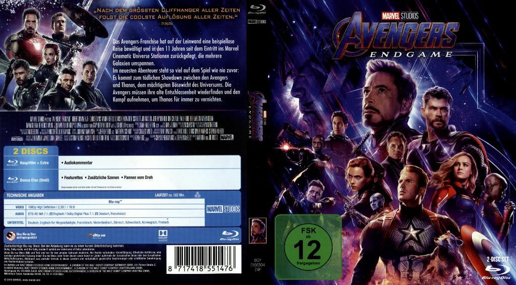 Avengers Infinity War + Endgame blu-ray, Ophalen of Verzenden, Zo goed als nieuw, Science Fiction en Fantasy