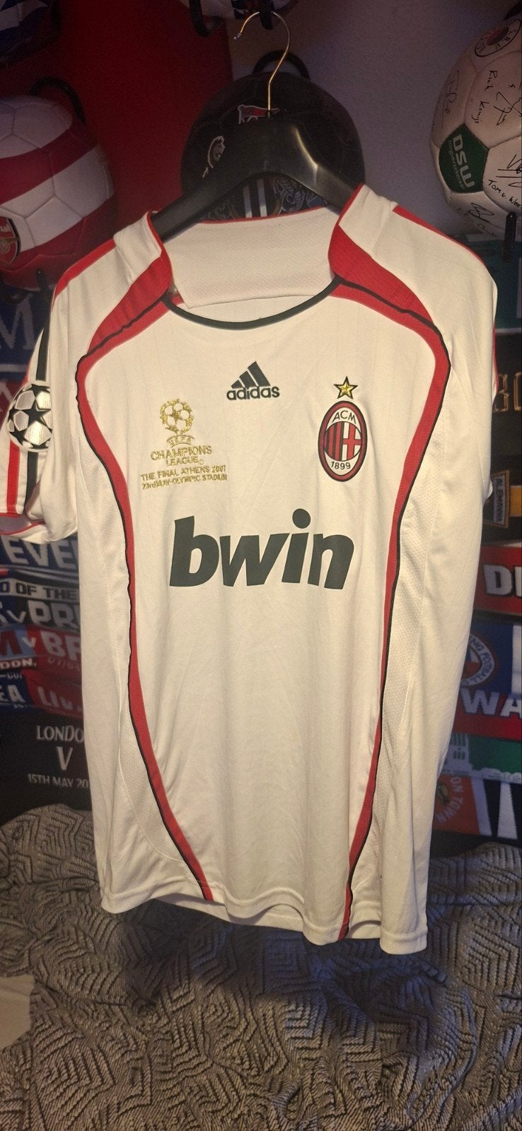 origineel ac milan retro shirt, Maat M, Ophalen of Verzenden, Zo goed als nieuw, Shirt