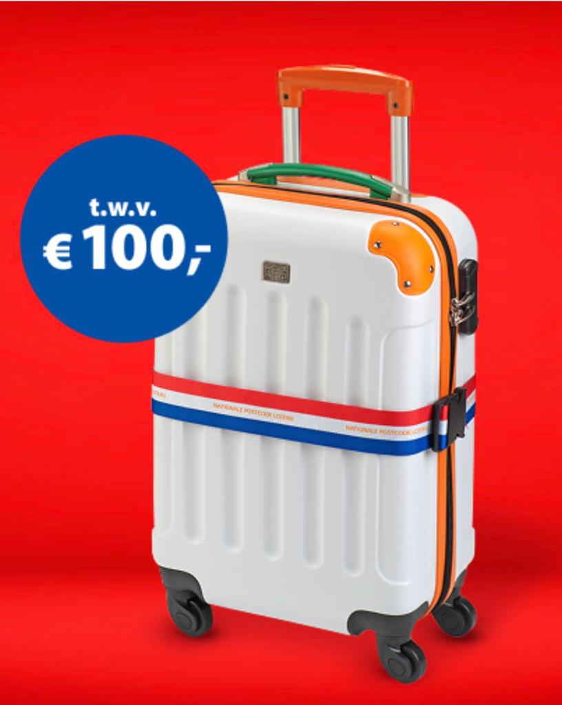 Handbagage koffer Postcode Loterij, Sieraden, Tassen en Uiterlijk, Koffers, Nieuw, Hard kunststof, 50 tot 60 cm, Minder dan 35 cm