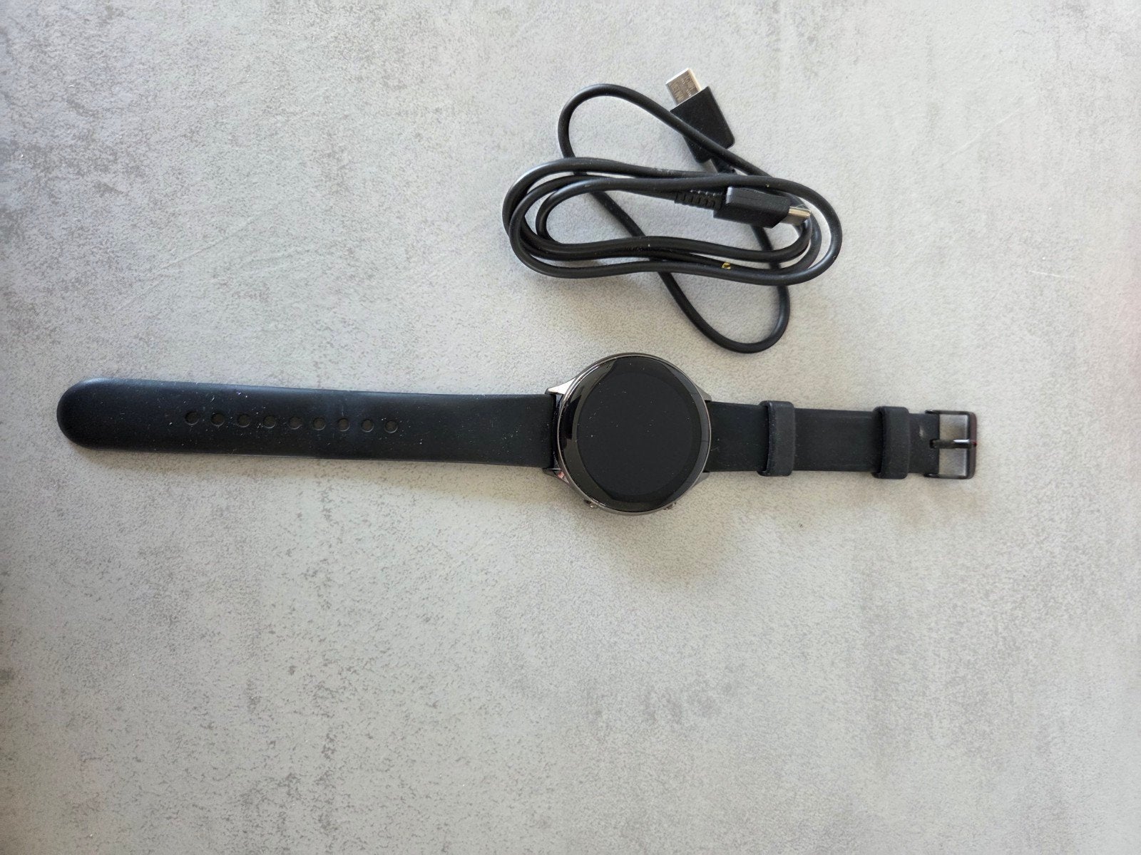Smartwatch met hartslagmeter en GPS, zwart, Ophalen of Verzenden, GPS, Zo goed als nieuw, Zwart