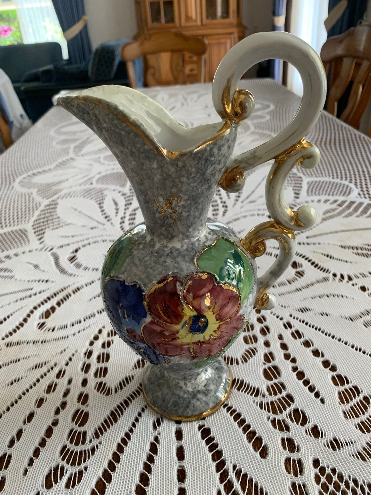 Industria Ceramica Avallone vaas handgeschildert motief, Antiek en Kunst, Ophalen