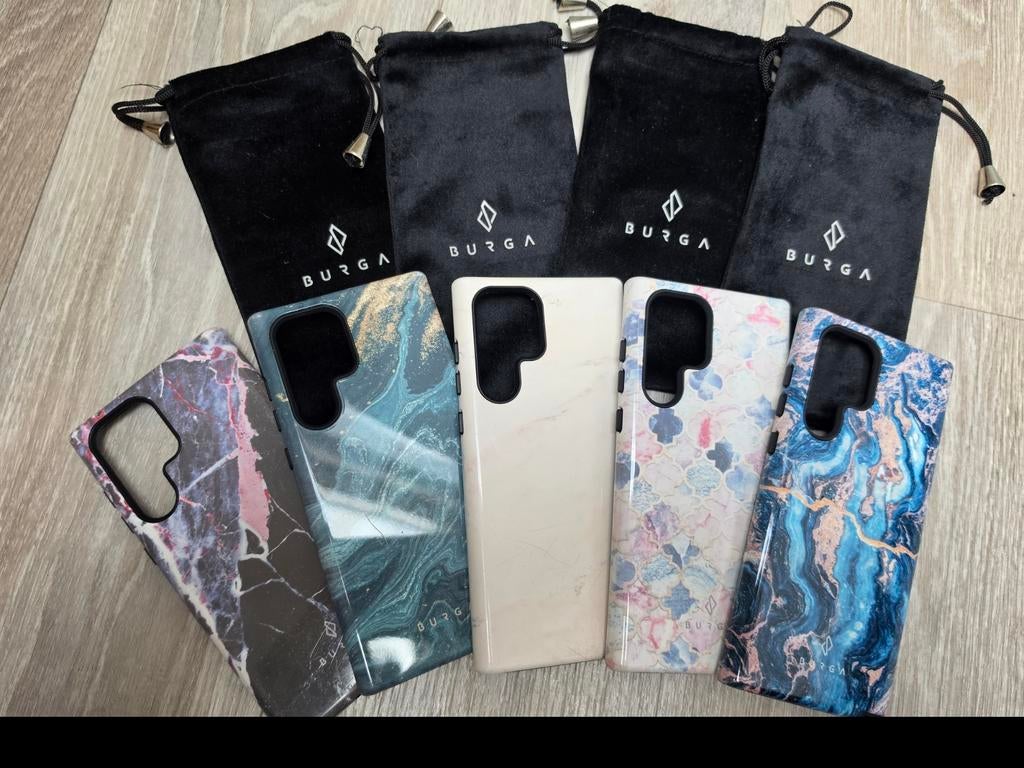 5 Burga telefoonhoesjes voor Samsung Galaxy S22 Ultra, Ophalen of Verzenden