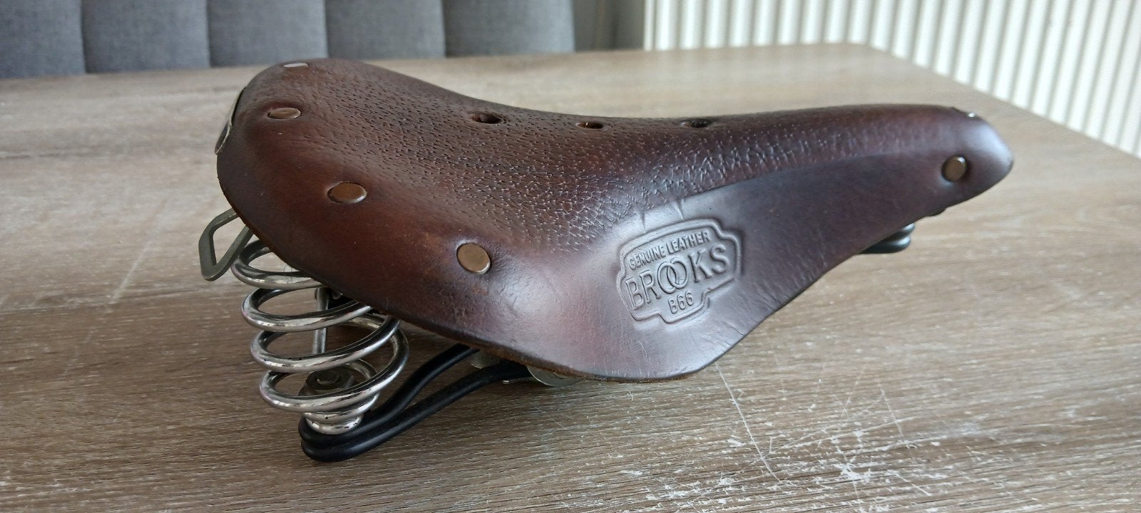 Brooks B66 leren lederen fietszadel bruin zadel fiets, Leer, Toerfiets, Ophalen of Verzenden, Zo goed als nieuw