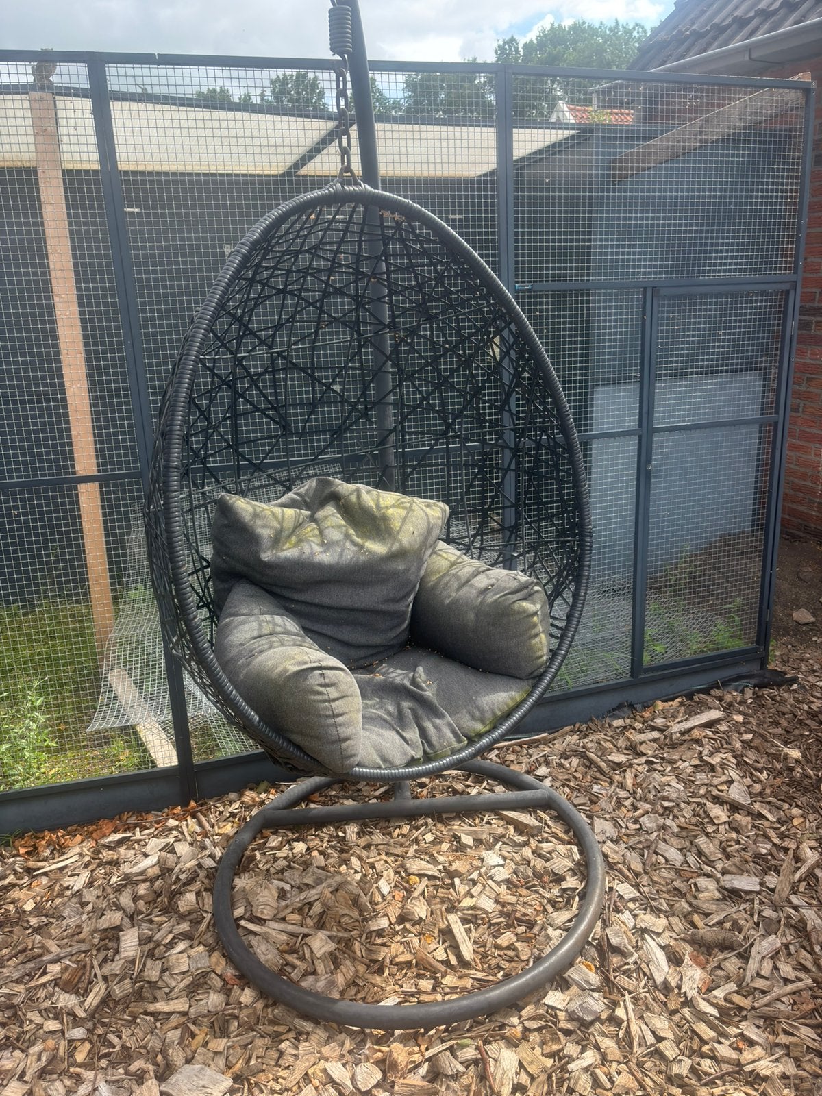 Hangstoel egg, Ophalen, Gebruikt, Rotan