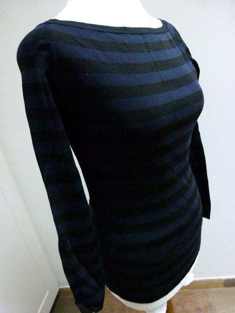 Zwart blauw gestreept strak truitje top NIKKIE maat 42 L, Overige kleuren, Maat 42/44 (L), Ophalen of Verzenden, Zo goed als nieuw